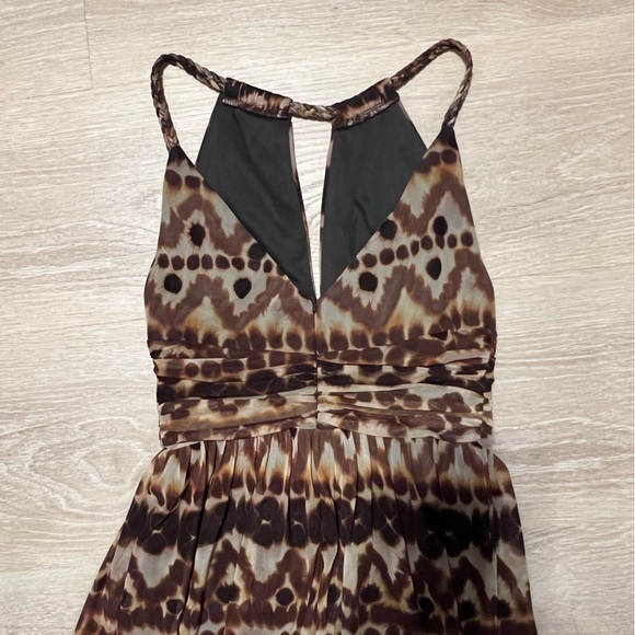 London Times Spaghetti Strap, Key Hole V Neck, Floral Animal Print, Maxi Dress 8 - Picture 5 of 12